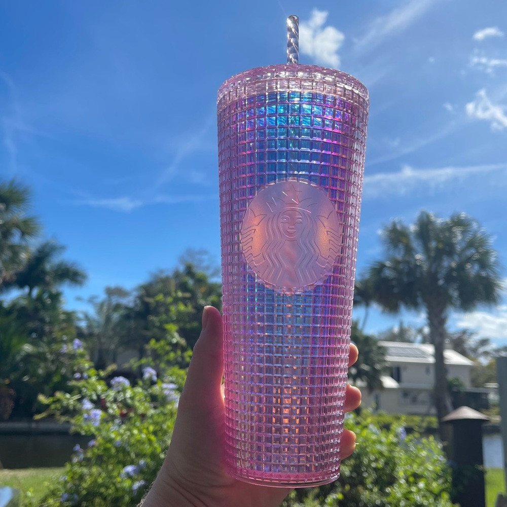 Pink Grid Cold Cup (24oz)